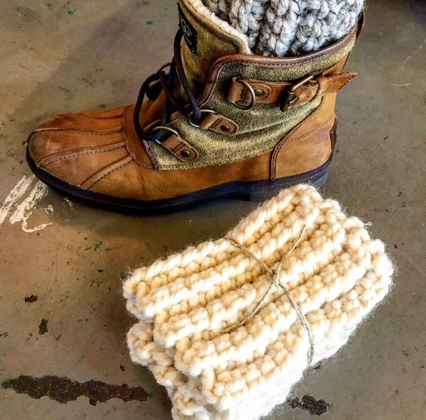 Adult Boot Cuffs- Ivory